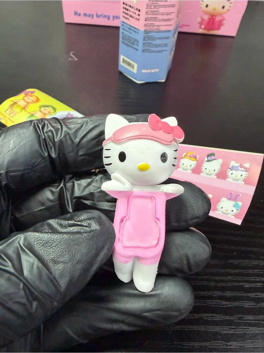Cute Hello Kitty HIPPERS Decorative Mini Figure - Pink & Blue
